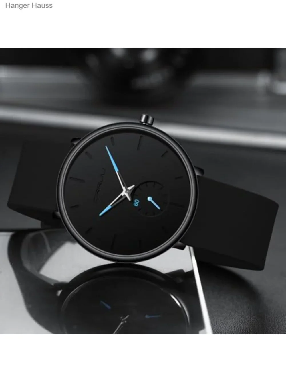 Ultra Thin Silicone Strap Quartz Wristwatch Casual Stylish Unisex Water